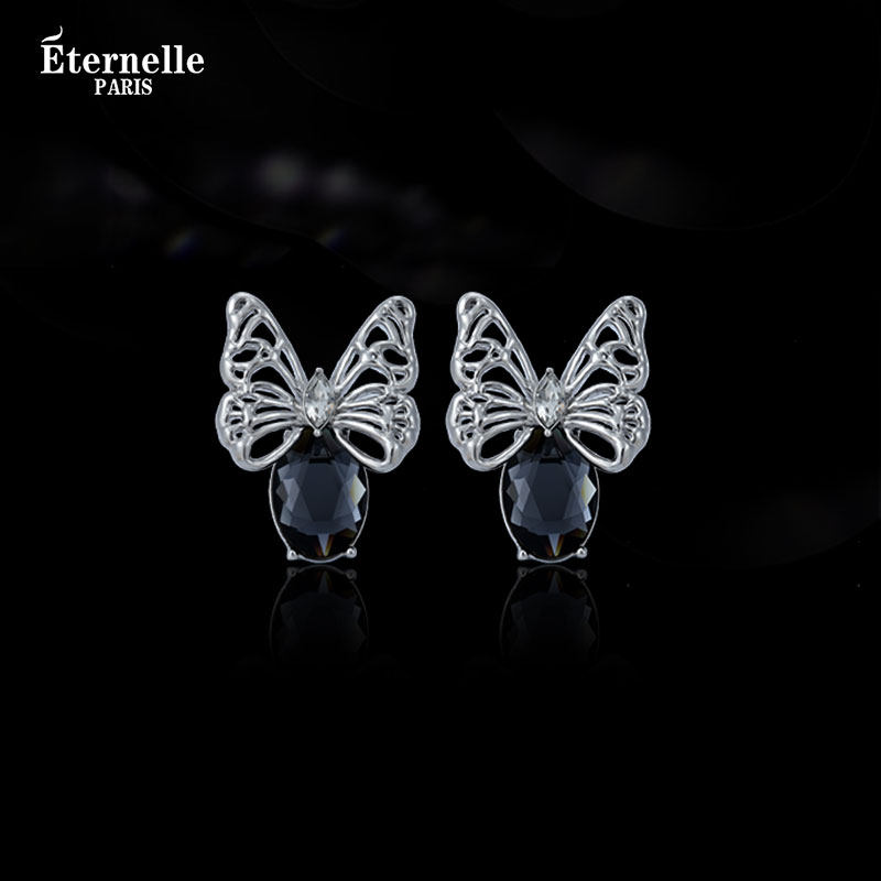 Eternelle魅惑蝶影耳环2025年新款高级感轻奢耳饰银针水晶女耳钉,饰品/流行首饰/时尚饰品新,耳钉,淘宝优惠券,粉丝福利购,淘宝优惠卷