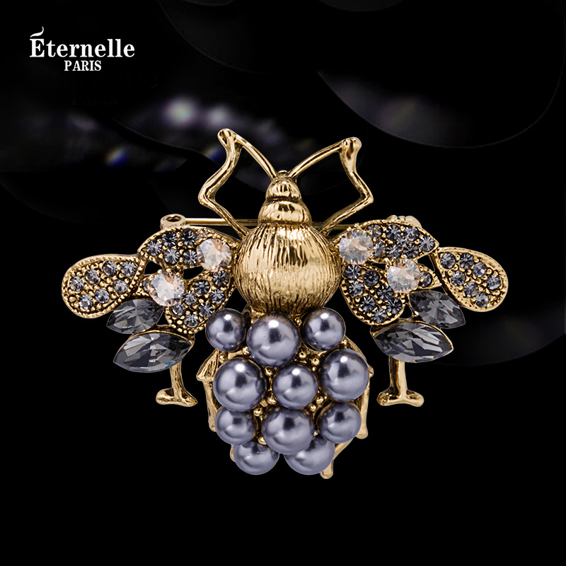 法国永恒欧美风昆虫开衫丝巾扣