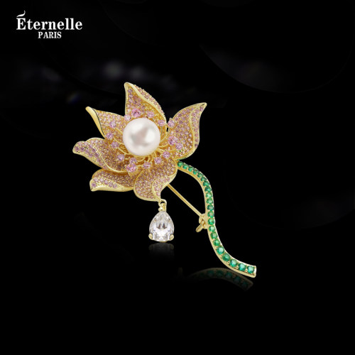 Eternelle欧美高档奢华花朵胸针