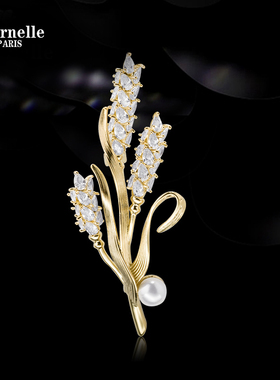 法国Eternelle时尚镶钻领针女秋冬配饰品开衫扣胸针高档气质胸花