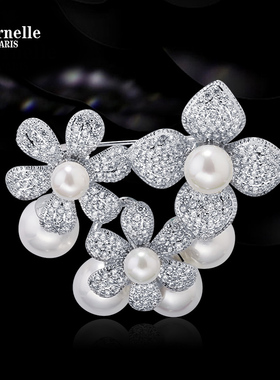 法国Eternelle优雅气质服装配饰胸针秋冬大衣别针领针开衫扣胸花