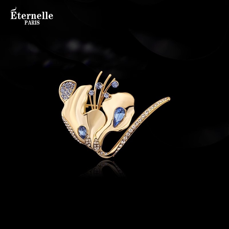 Eternelle轻奢玉兰花胸针