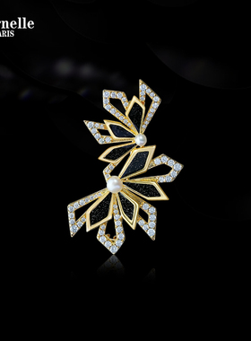 Eternelle法国永恒黑色骑士系列胸针高档轻奢设计感欧美胸花别针