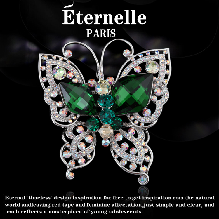 Broche femme ETERNELLE en cristal autrichien - Ref 1172020 Image 3