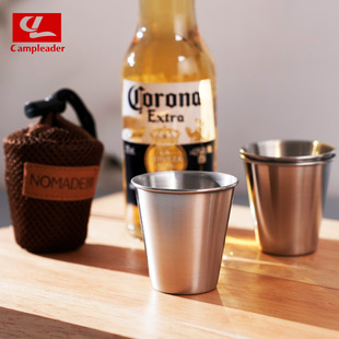 户外便携酒杯304不锈钢小酒杯登山旅行小杯子茶杯白酒烈酒杯70ml