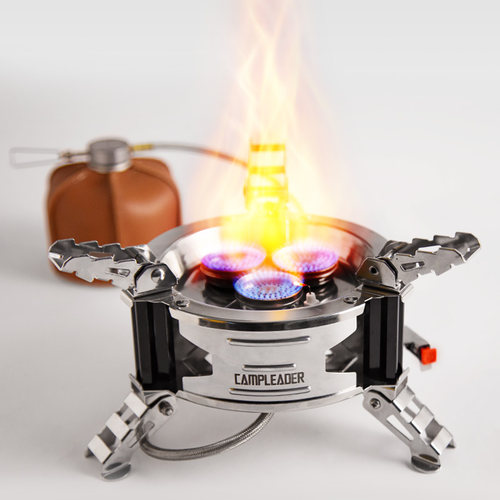 野营折叠三芯猛火炉头