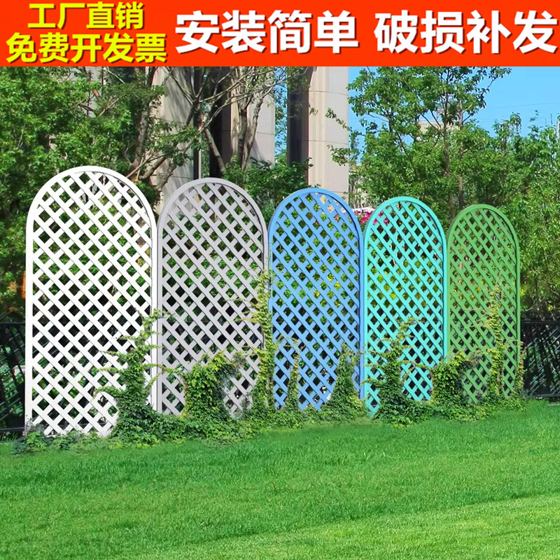户外防腐木栅栏隔断网格工厂直销