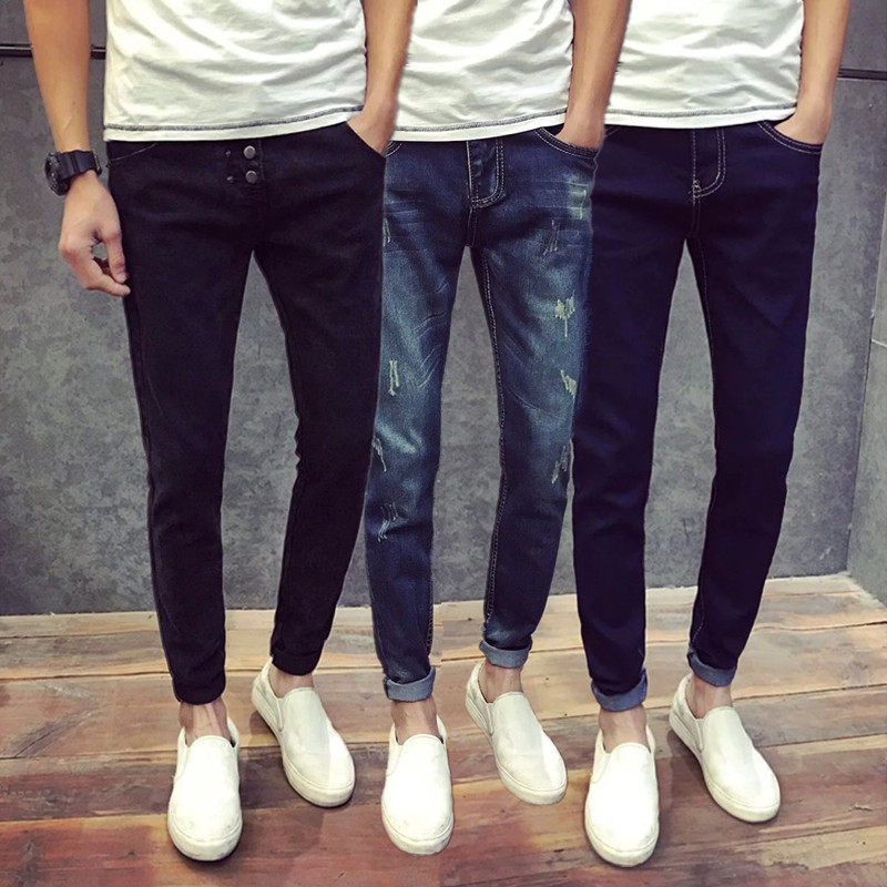 Jeans pour adolescent pieds Slim pour printemps - Ref 1461868 Image 1