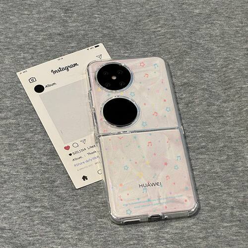 星星音符华为P60POCKET手机壳matex5硬壳三星zflip6折叠vivo小米