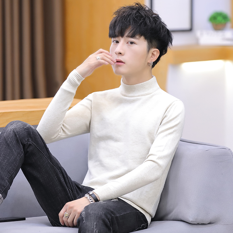 Young Student Sweaters, Men's Sweaters, Men's Spring and Autumn New Collar Knitted Sweaters Korean Edition