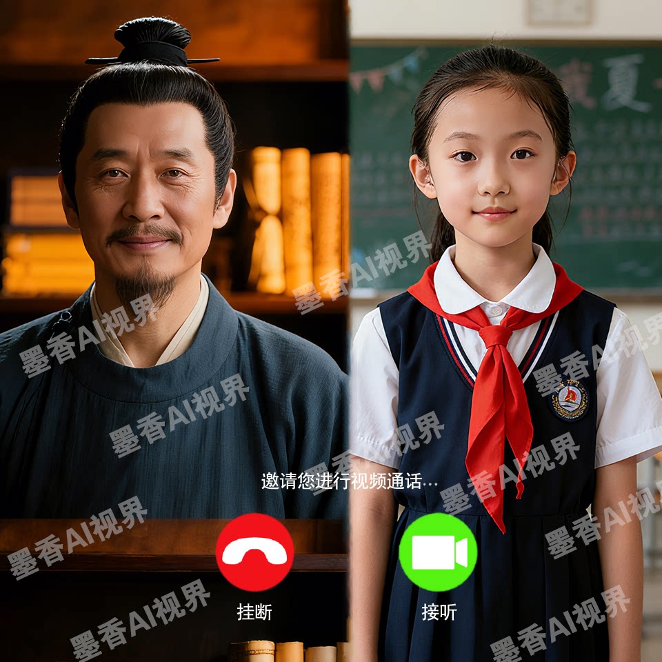 Ai视频数字人对口型老照片说话课本历史人物跨越时空对话ai微视频