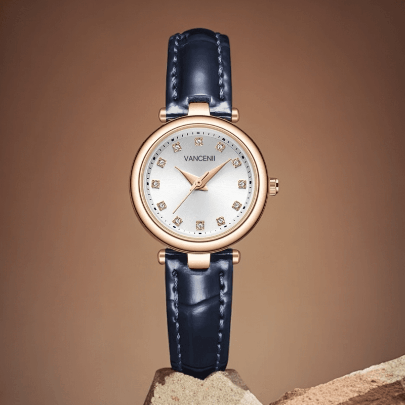 VANCENII/范西尼V1023玲珑简约小巧简约精致镶钻防水手表女士腕表