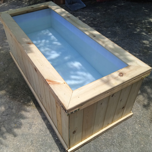 帆布池周转箱实木外包框可定制