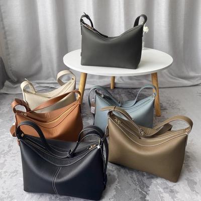 原创小众洋气真皮腋下包饭盒包