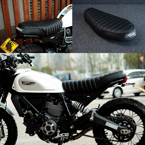 适用于杜卡迪自游Scrambler800雪橇改装毛毛虫坐垫复古座包座椅
