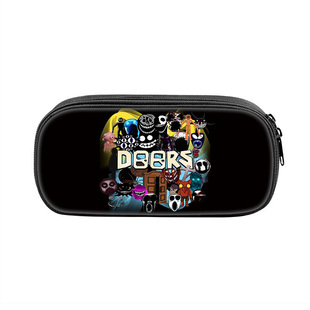 游戏周边doors roblox Figure 印花笔袋 逃离大门学生铅笔文具袋