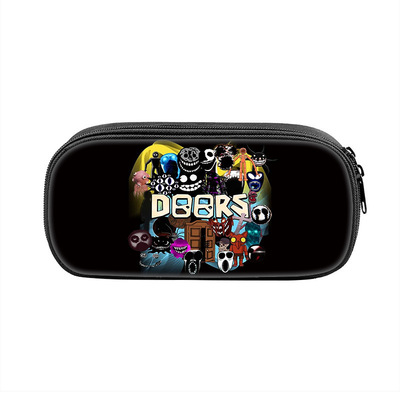 游戏周边doors roblox Figure 印花笔袋 逃离大门学生铅笔文具袋