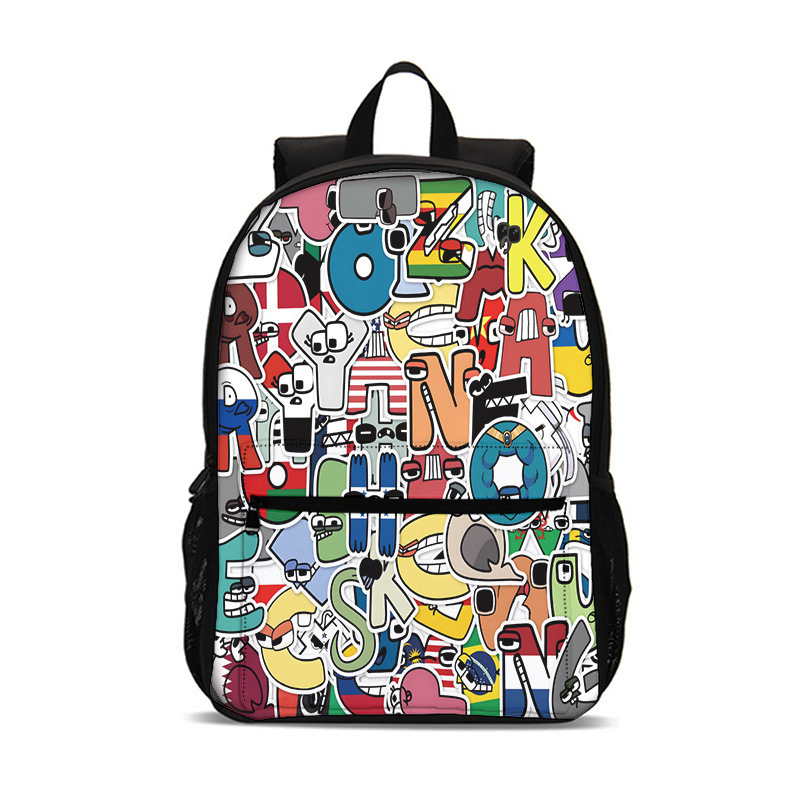 游戏周边Alphabet Lore书包 字母传说印花中小学生47厘米双肩背包