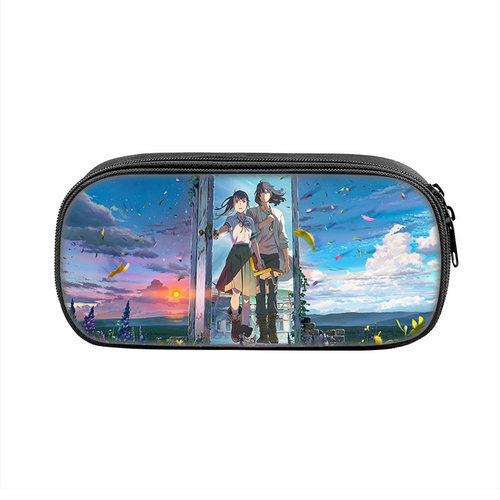 Suzume no Tojimari印花中小学生笔袋玲芽之旅动漫铅笔文具收纳袋