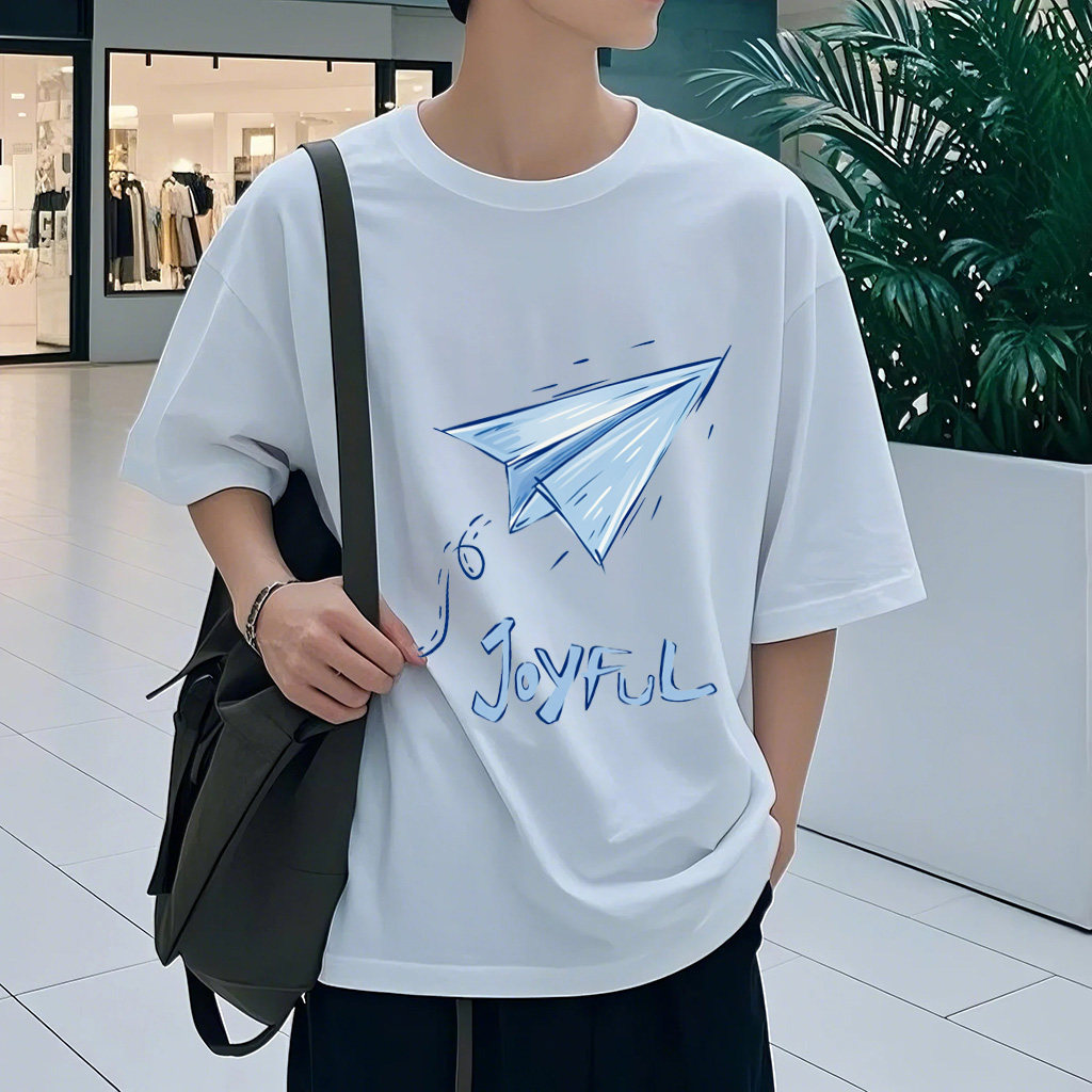 新款情侣T恤印花夏季百搭上衣男