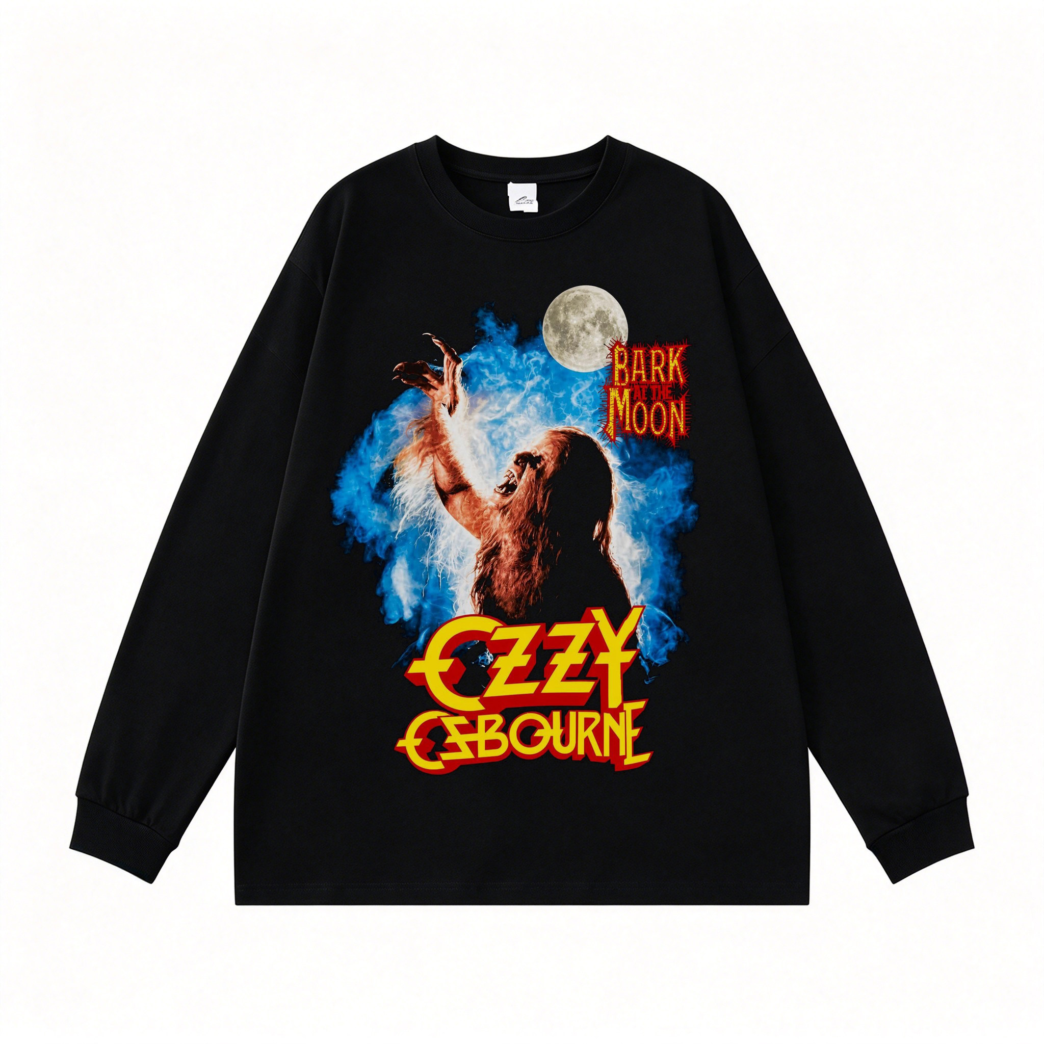 欧美摇滚风Ozzy Osbourne奥兹奥斯本印花纯棉长袖T恤男女上衣春秋