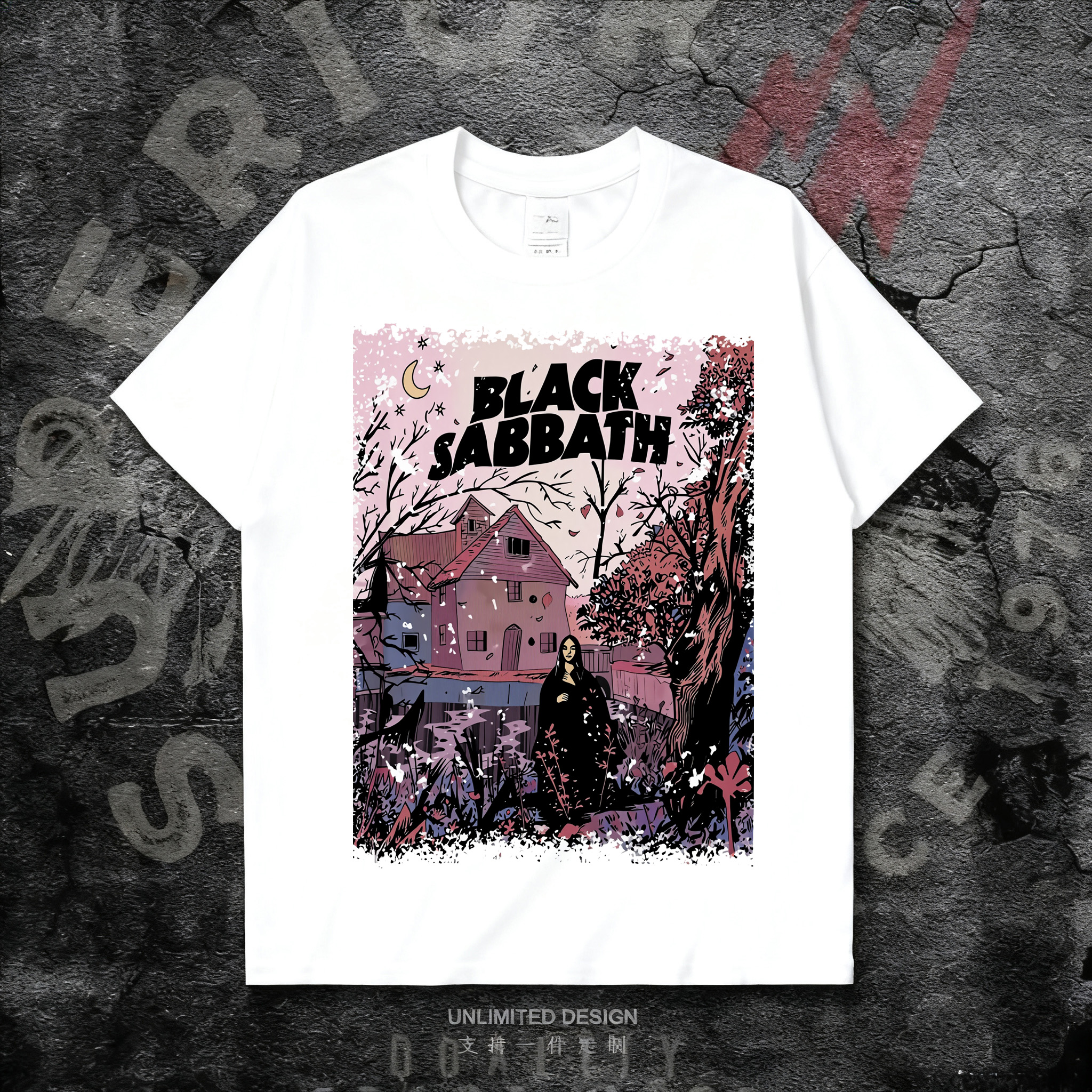 摇滚乐队印花短袖T恤纯棉男女夏