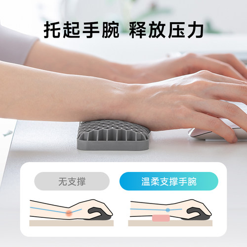 日本SANWA鼠标垫键盘托手托腕托腕垫人体工学肘托舒适蜂窝透气
