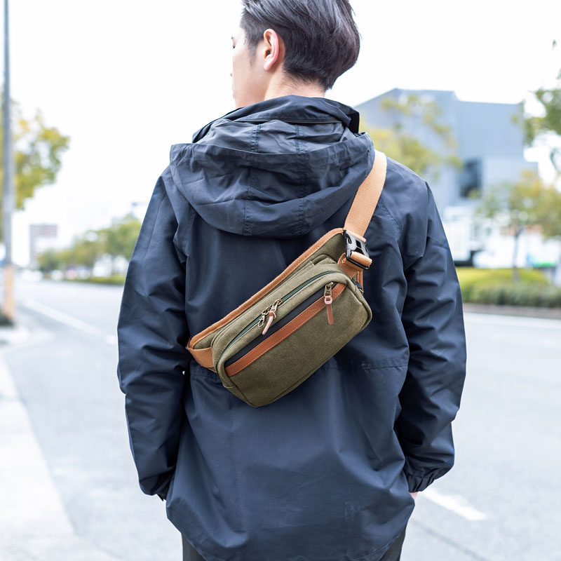 日本SANWA胸包饺子包复古斜挎腰包男潮包ins帆布包腋下胸前包女士,箱包皮具/热销女包/男包,胸包,淘宝优惠券,粉丝福利购,淘宝优惠卷