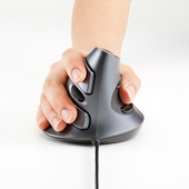 日本SANWA无线鼠标usb电脑笔记本台式 竖握人体工学创意 垂直立式