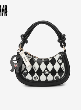 森马包包斜挎包女2024新款甜美可爱手提包链条单肩包俏皮豌豆包潮