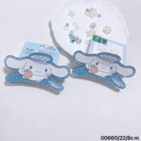 Authentic Cinnamon Dog Cinnamoroll, Cinnamon dog, big eared dog, cute cartoon style, shark clip, ponytail clip thumbnail 2