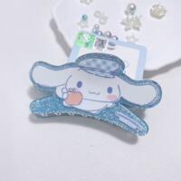 Authentic Cinnamon Dog Cinnamoroll, Cinnamon dog, big eared dog, cute cartoon style, shark clip, ponytail clip thumbnail 3