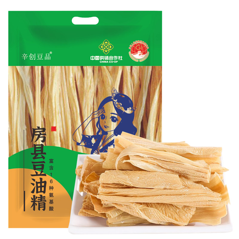 辛创豆品湖北特产正宗房县豆油精豆油皮腐竹干货凉拌火锅食材400g,粮油调味/速食/干货/烘焙,豆腐皮/腐竹/豆制品干货,淘宝优惠券,粉丝福利购,淘宝优惠卷