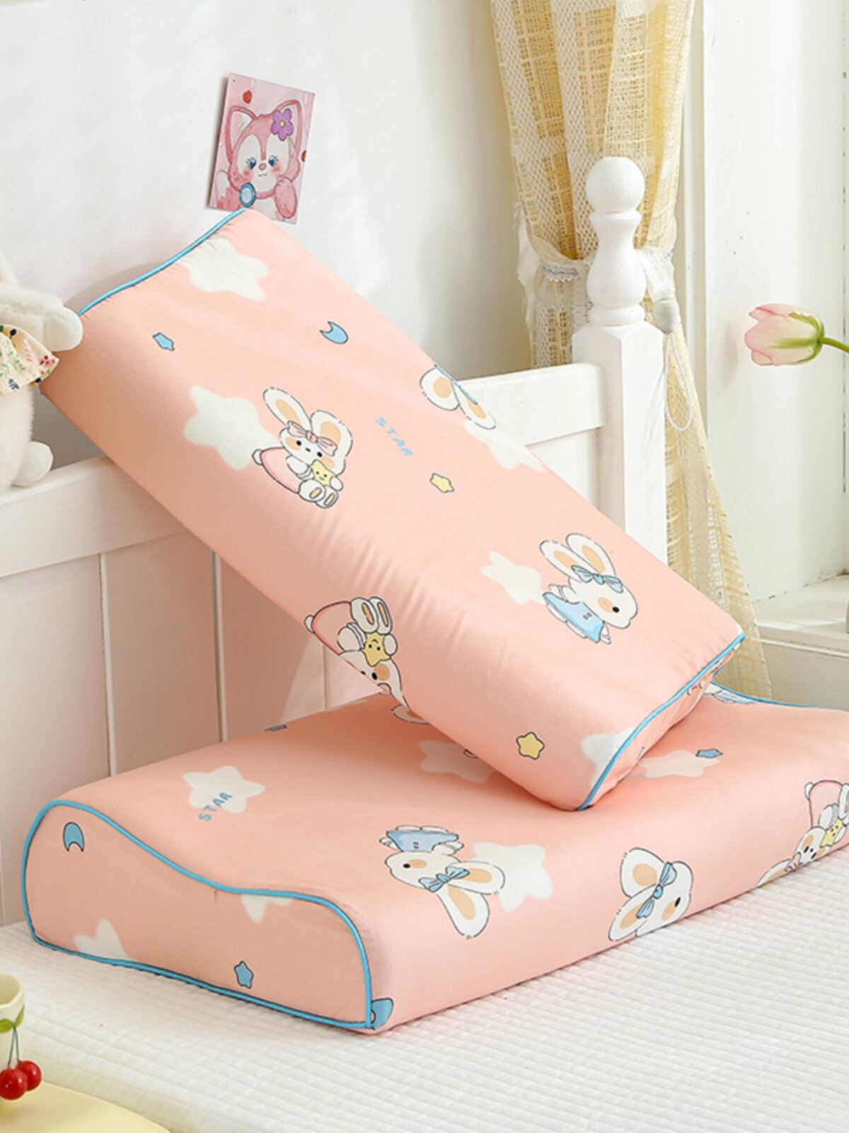 a班60支卡通棉儿童乳胶专用枕套30X50枕套幼儿园宝宝枕套