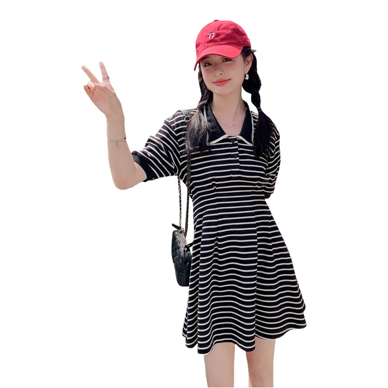 现货主推新款2023条纹连衣裙160-5345-P105158,女装连衣裙,浙宝160