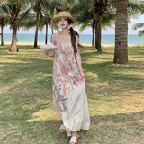 甜美假两件拼接碎花吊带连衣裙女夏2025新款度假风独特温柔风长裙，商品下架区，浙宝160