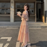 粉色泡泡袖上衣套装裙女2025夏季新款高级感甜美减龄半身裙两件套，女装套装/套裙，浙宝160