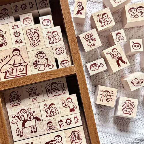 littlelu枫木日系手账印章