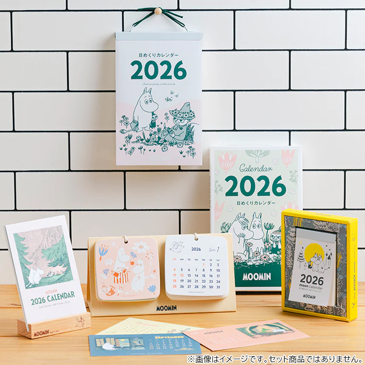 现货 姆明MOOMIN2026年日历台历挂历一日一页365手账素材半透明