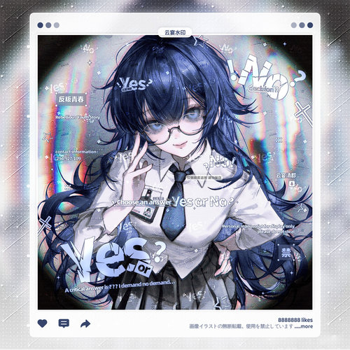 【YesOrNo·里世界嘎嘎赠图】稿风日漫水印套组适配原创扭蛋头像