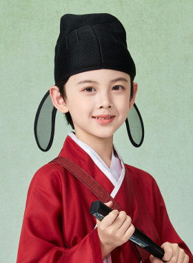 复古儿童夏季帽子男女童汉服唐宋