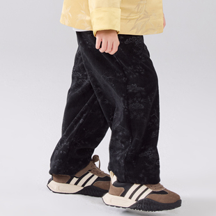 适合身高110-150CM｜春季男童灯芯绒长裤 新中式国风休闲百搭直筒