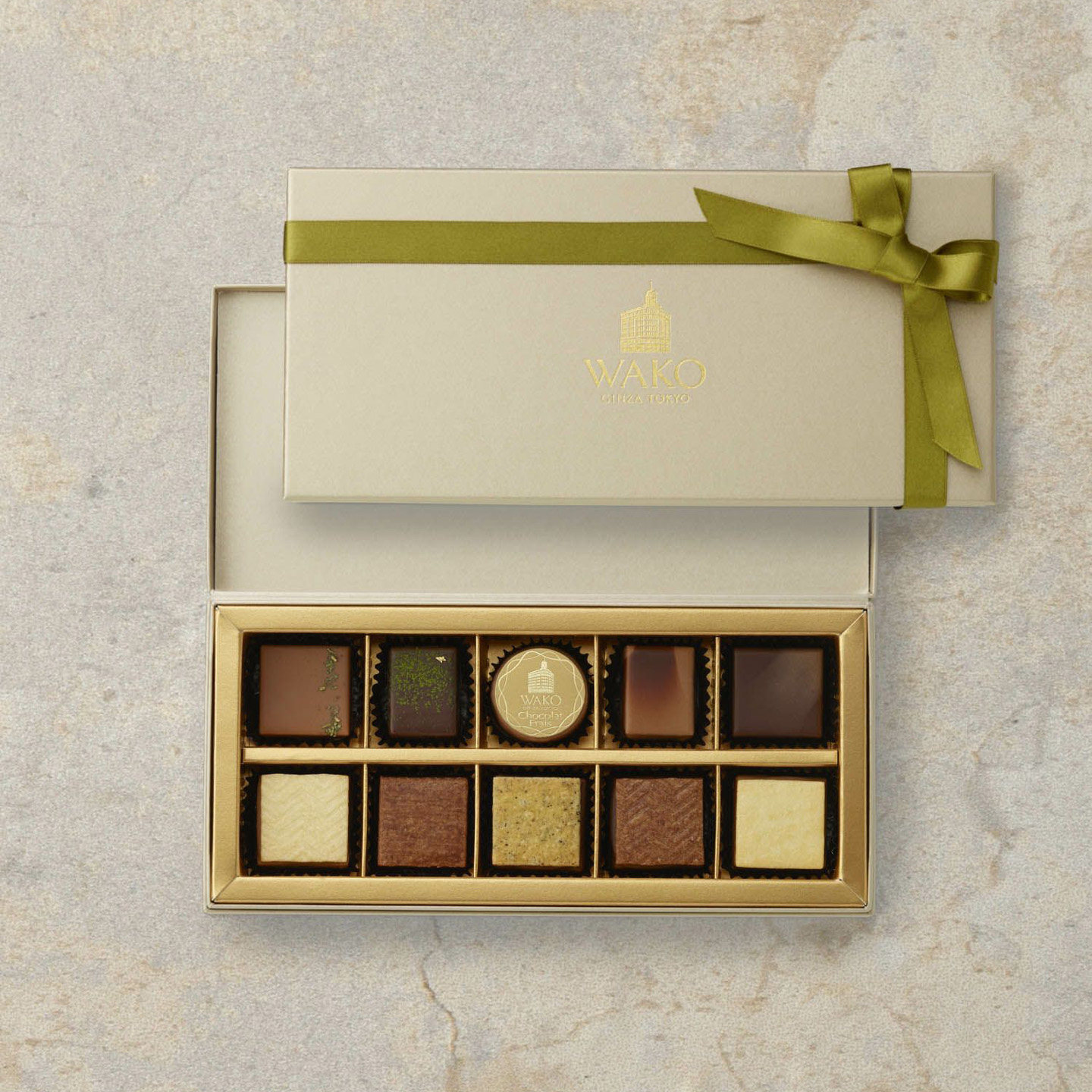日本 冬季限定 银座和光 10种类软心巧克力X巧克力曲奇礼盒 10枚