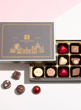 日本 情人节限定 SEBASTIEN BOUILLET巧克力礼盒 盒装 12枚