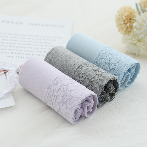 简约风高腰全棉日系女士内裤包邮