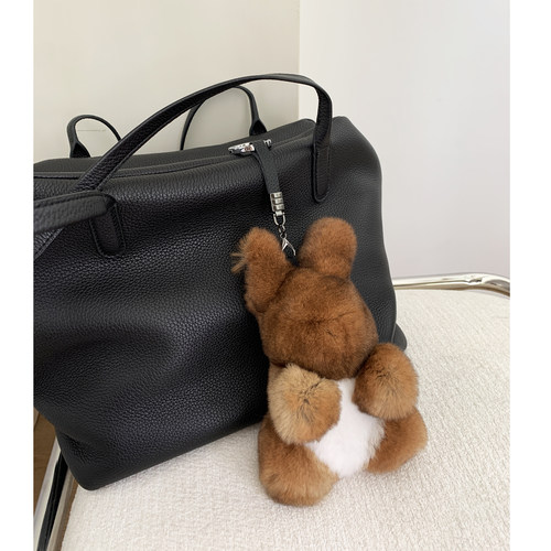 法培原色丝绒青紫蓝兔皮毛一体挂件包饰玩偶摆件圣诞生日礼物