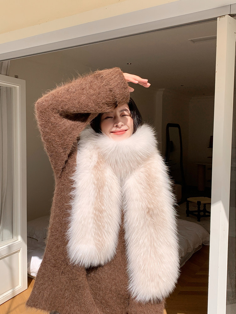 进口玛瑙狐狐狸毛双面密编长围巾轻盈冬季保暖气质披肩真皮毛围脖,服饰配件/皮带/帽子/围巾,围巾/丝巾/披肩,淘宝优惠券,粉丝福利购,淘宝优惠卷