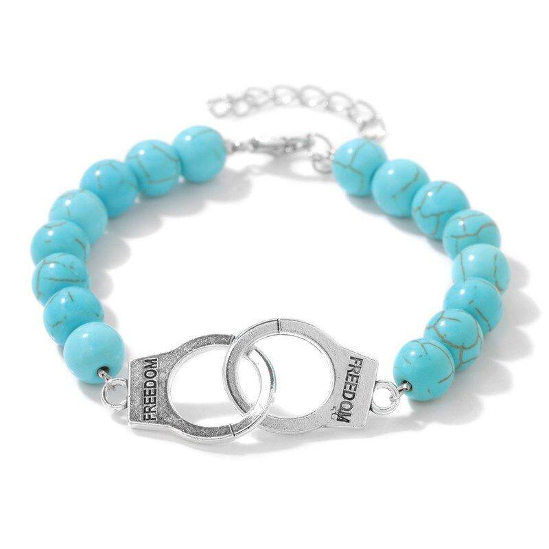一体式石头批发手铐系列个性厂家朋友手链好新款手饰欧美手链串珠