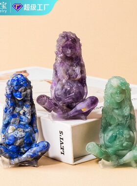 滴胶天然水晶家居桌面批发摆件
