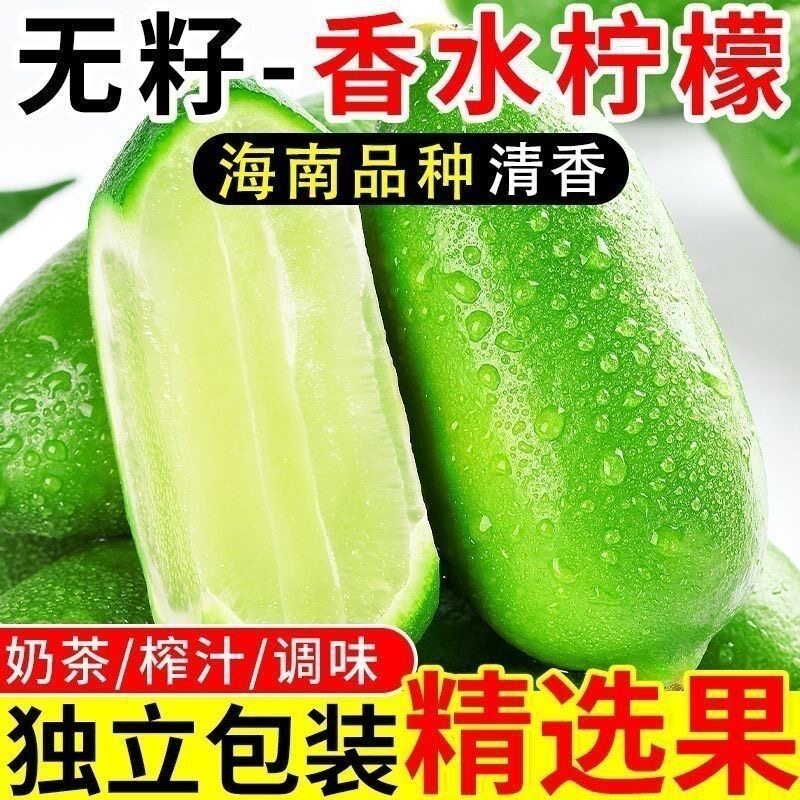 海南无籽香水青柠檬皮薄多汁小果精选一级果类新鲜柠檬奶茶店专用